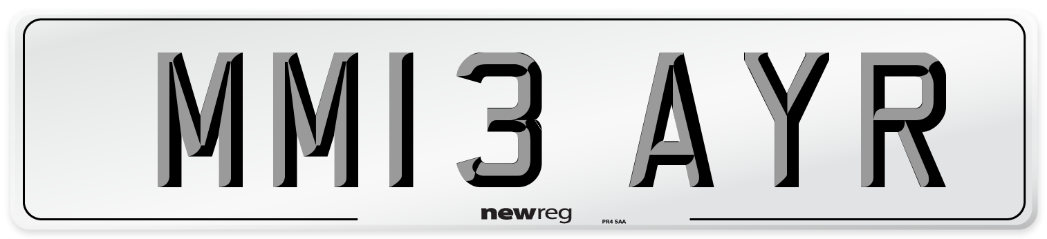 MM13 AYR Number Plate from New Reg